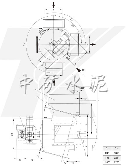 斜槽侧三通分料阀